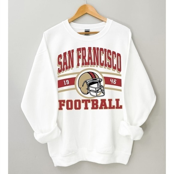 San Francisco Football Sweatshirt Unisex San Francisco Football 49Ers Sweatshirt - Picture 1 of 4